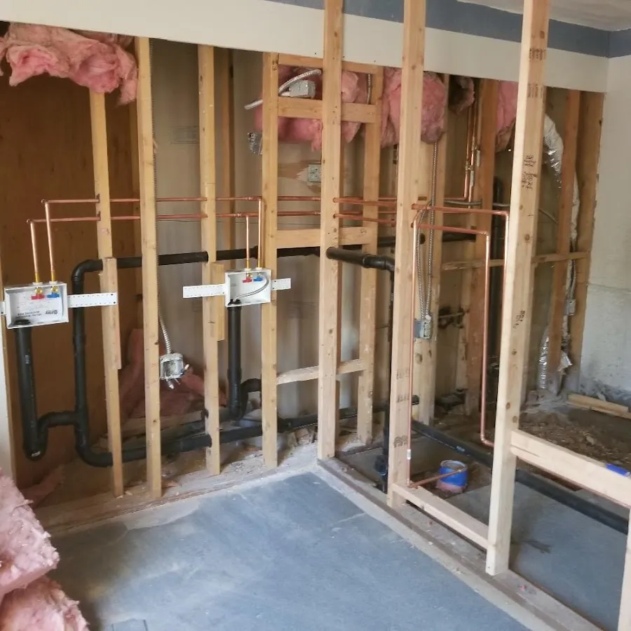 Copper pipe rough-in and plumbing installation in Egg Harbor